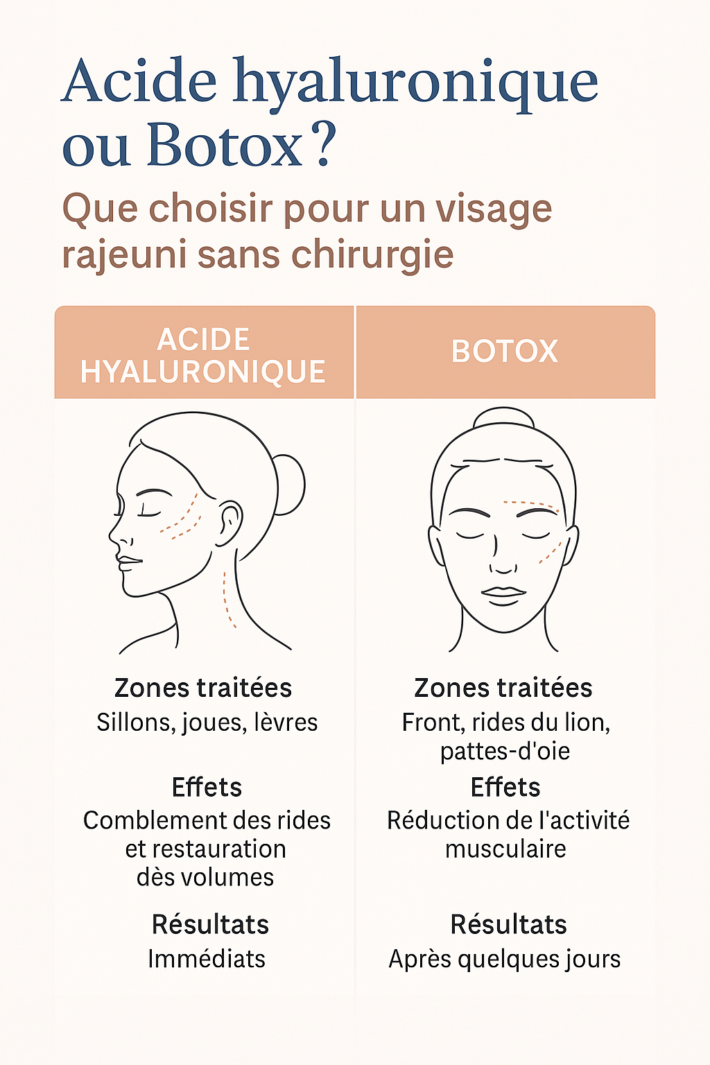 Acide hyaluronique ou Botox ? Que choisir pour un visage rajeuni sans chirurgie