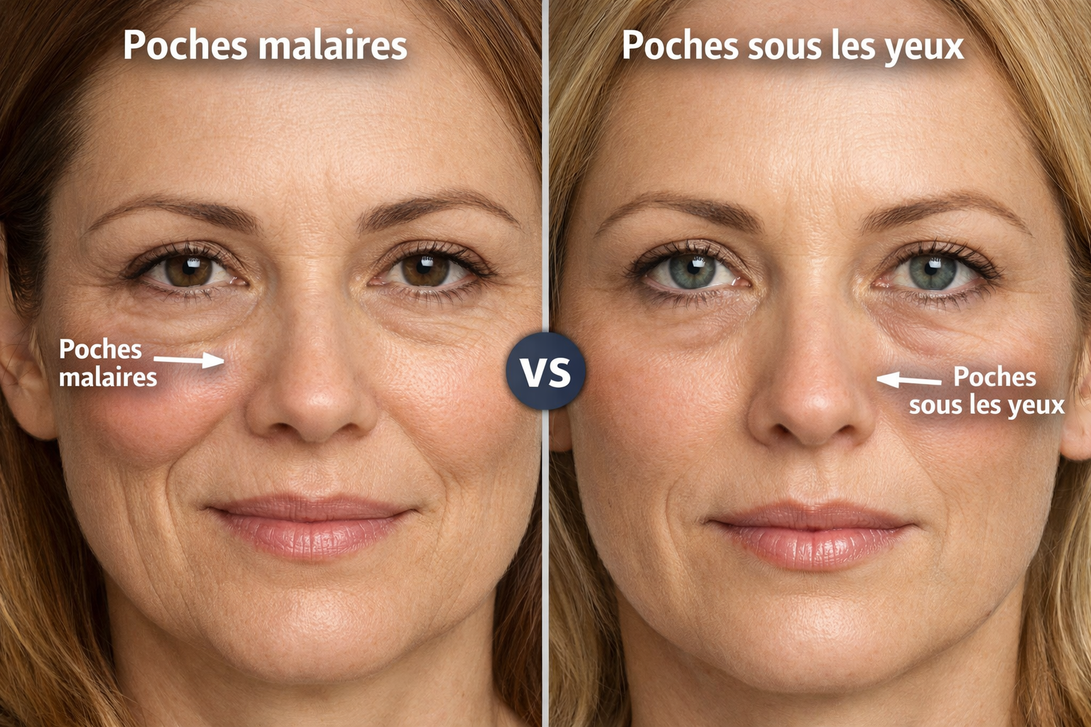 Poches malaires vs poches sous les yeux